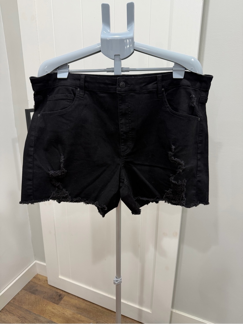 Special A Black Distressed Women’s Jean Shorts